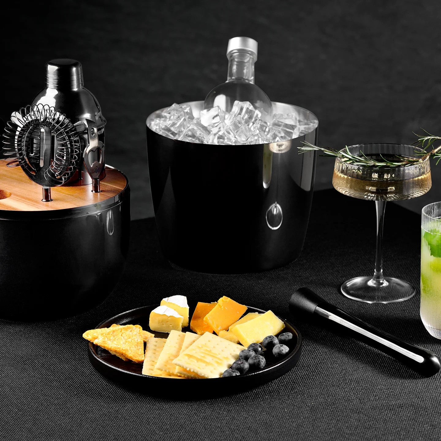 The Drop - Set da cocktail MasterPRO in acciaio inossidabile da 6 pezzi