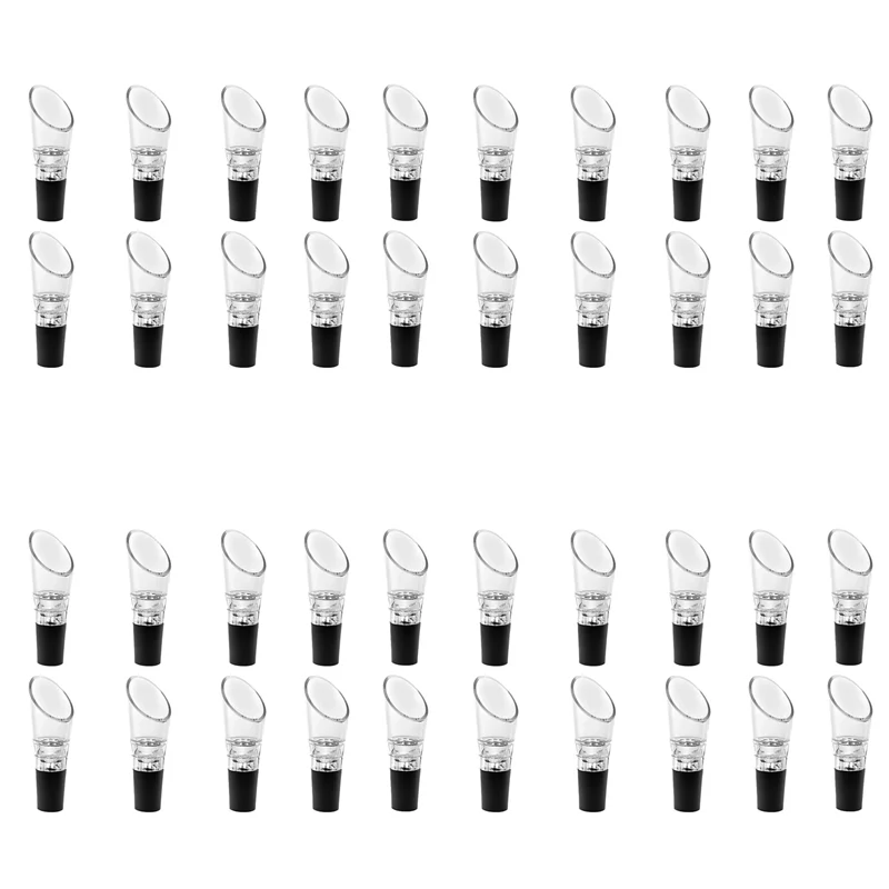 ABUN-40 Pack Wine Aerator Pourer,Spout Bottle Stoppeanter Spout