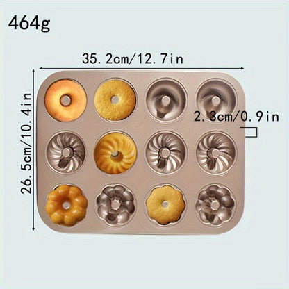 1pc Baking Pan, Non-stick Small Plum Flower Shaped Cake Mold, Three Flower Type Donut Mold, Biscuit Bread Oven Baking Mold, Household Cake Mold, Kitchen Accessories, Baking Tools, DIY Supplies