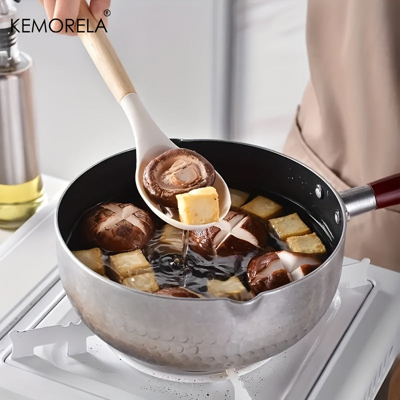 14pcs Silicone Utensil Set - Non-Stick Cooking Utensils With Wooden Handle & Storage Bucket - Apartment & College Dorm Essential Kitchen Supplies