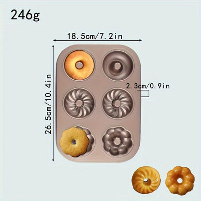 1pc Baking Pan, Non-stick Small Plum Flower Shaped Cake Mold, Three Flower Type Donut Mold, Biscuit Bread Oven Baking Mold, Household Cake Mold, Kitchen Accessories, Baking Tools, DIY Supplies