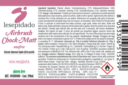 Colorante alimentare Pastello Viva Magenta per aerografo a base alcol 190ml