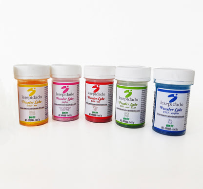 Kit 5pcs Polvere Liposolubili Giallo, Rosa, Rosso, Verde, Blu 3g