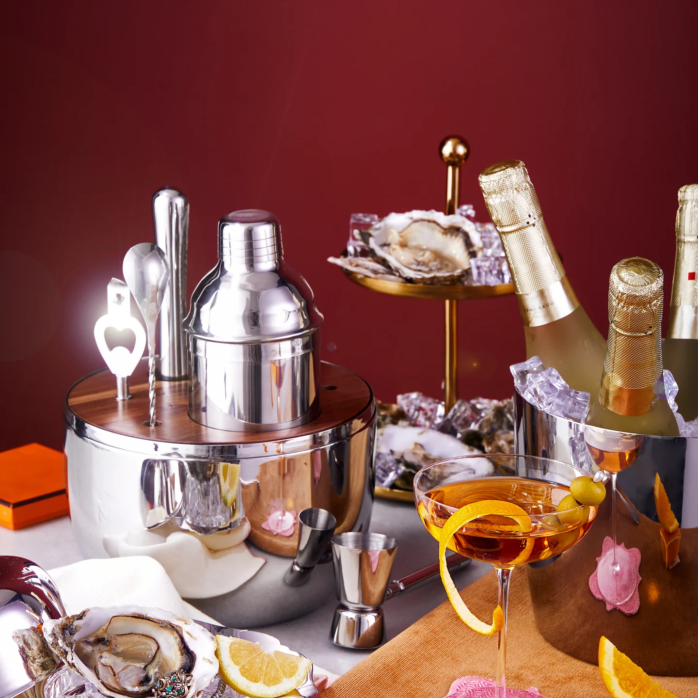 The Drop - Set da cocktail MasterPRO in acciaio inossidabile da 6 pezzi