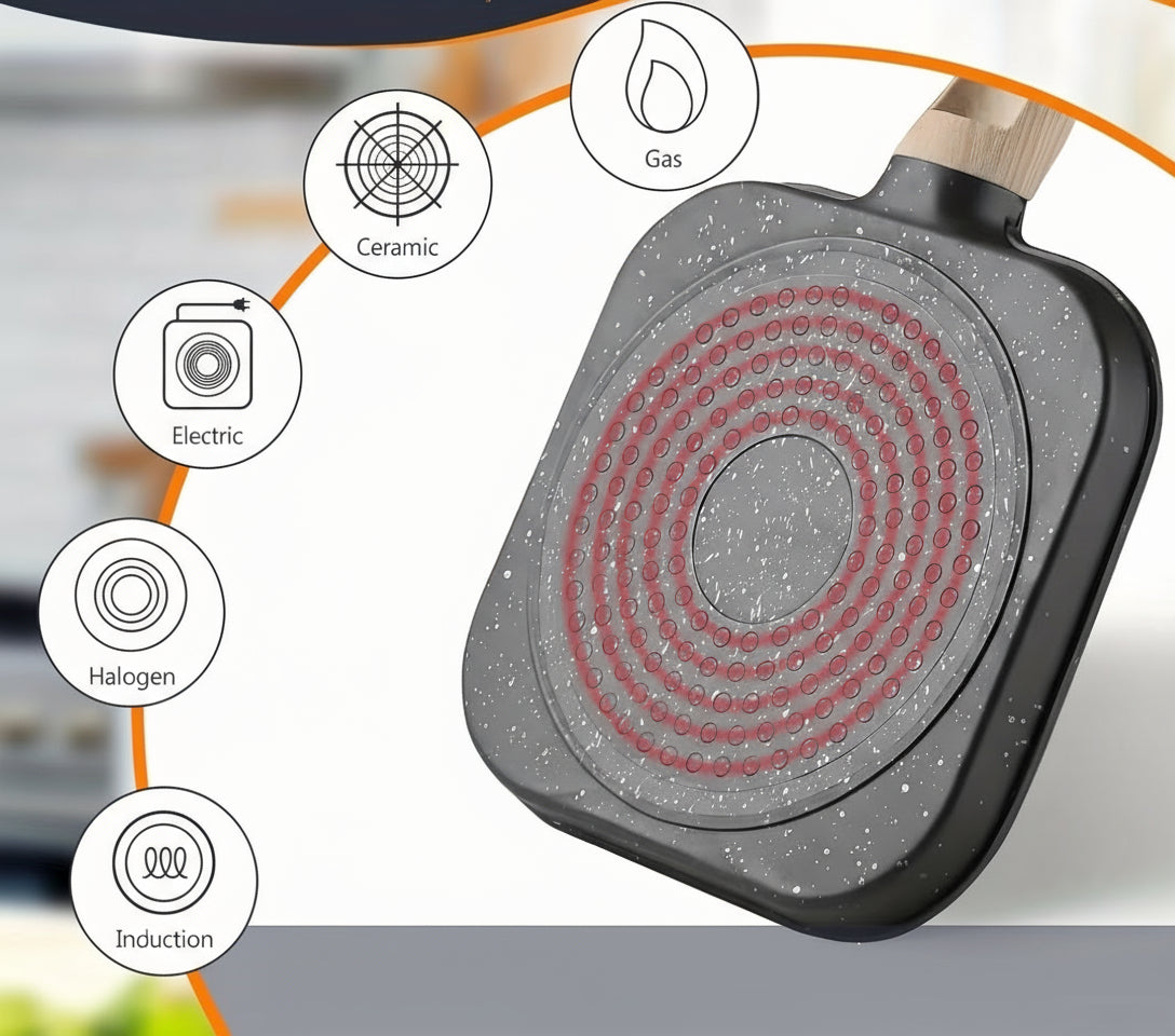 Piastra 4 sezioni di cottura