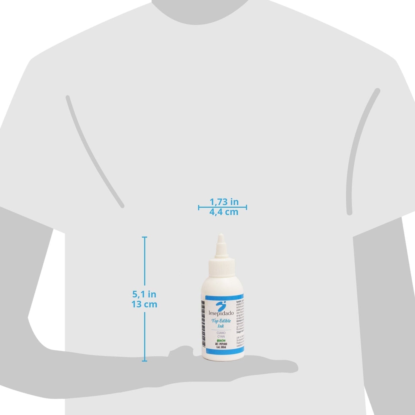 Inchiostro alimentare 100 ml Ciano per stampanti Epson