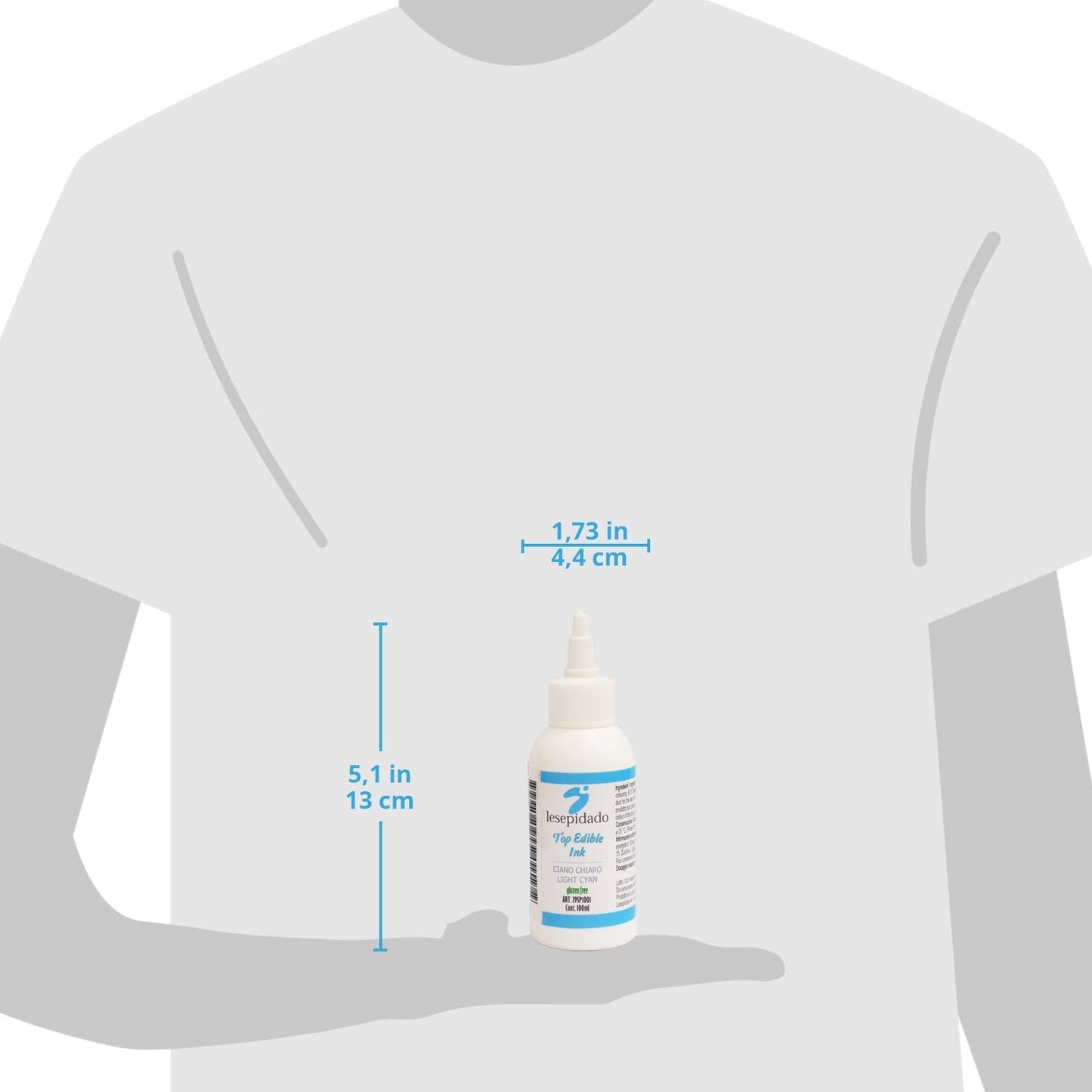 Inchiostro alimentare 100 ml Ciano Chiaro per stampanti Epson