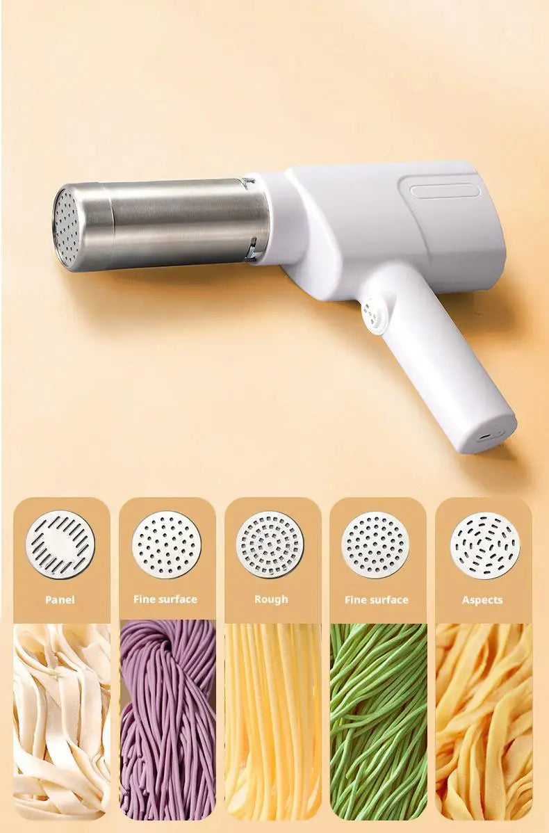 Hand Operated Pasta Maker Cutter Portable Automatic Electric Charging Wireless Manual Spaghetti Noodles Dough Pressing Machine