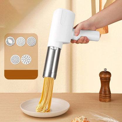Hand Operated Pasta Maker Cutter Portable Automatic Electric Charging Wireless Manual Spaghetti Noodles Dough Pressing Machine