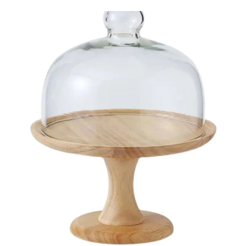 Minimalist Glass Cover Cake Stand Trays Decorative Afternoon Tea Dessert Plate Snack Dish Coffee Table Desktop Nordic Home Decor