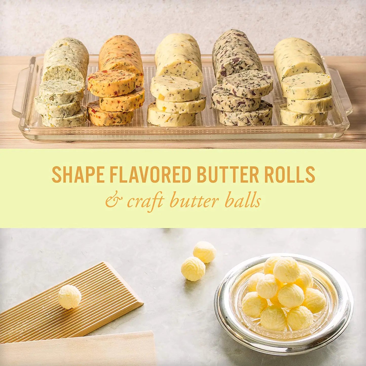 Wooden Gnocchi Pasta Board Set for Rolling Dough Pasta Garganelli Stick Butter Paddles for Homemade Pasta and Butter
