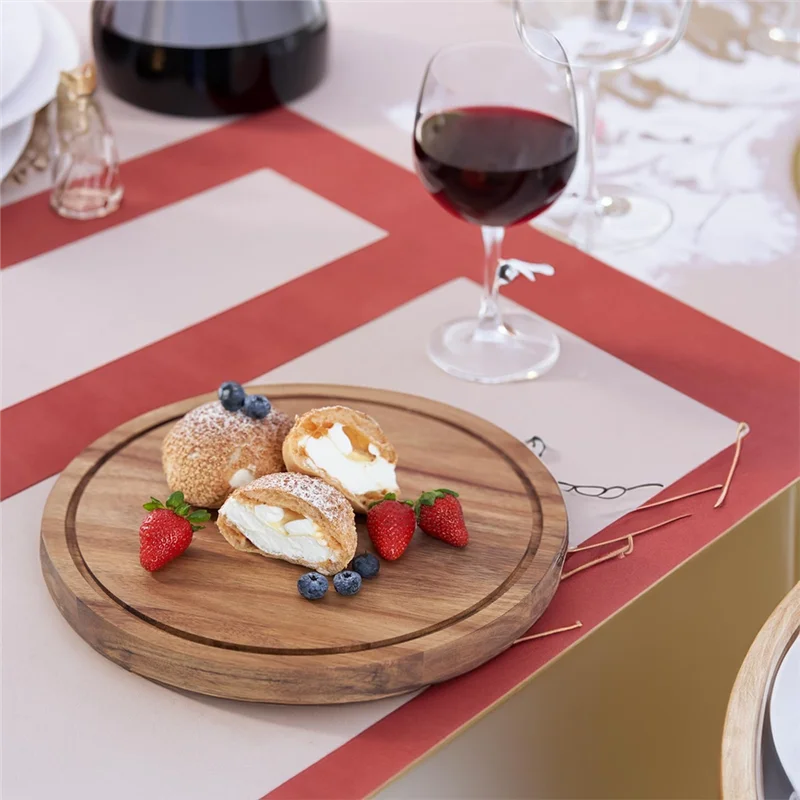 ABKJ-Cake Stand With Lid, Wood 12In Round Cake Holder, 2-In-1 Dessert Table Display Set & Charcuterie Board For Cheese