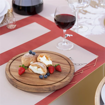 ABKJ-Cake Stand With Lid, Wood 12In Round Cake Holder, 2-In-1 Dessert Table Display Set & Charcuterie Board For Cheese