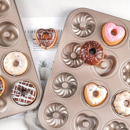 1pc Baking Pan, Non-stick Small Plum Flower Shaped Cake Mold, Three Flower Type Donut Mold, Biscuit Bread Oven Baking Mold, Household Cake Mold, Kitchen Accessories, Baking Tools, DIY Supplies