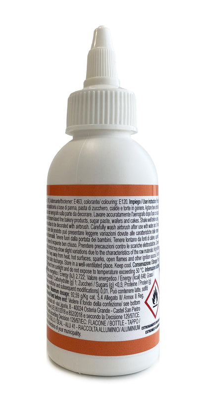 Colorante alimentare Pastello Arancione per aerografo a base alcol 75ml