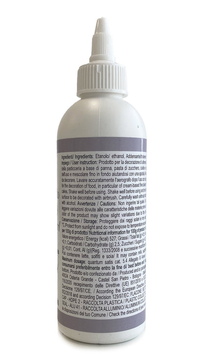 Colorante alimentare Perlato Argento per Aerografo a base alcol 190ml