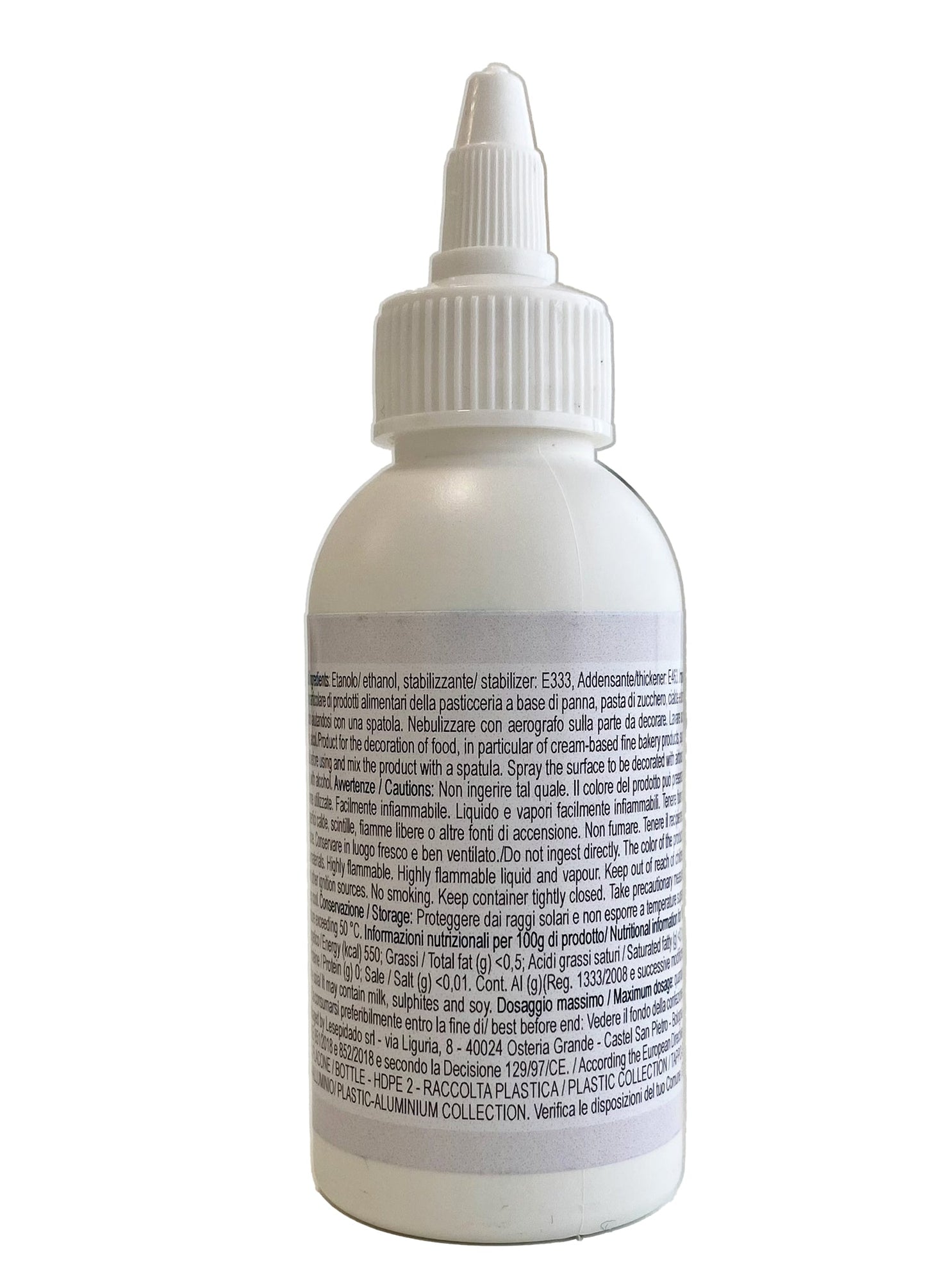 Colorante alimentare Pastello Bianco per Aerografo a base alcol 100ml