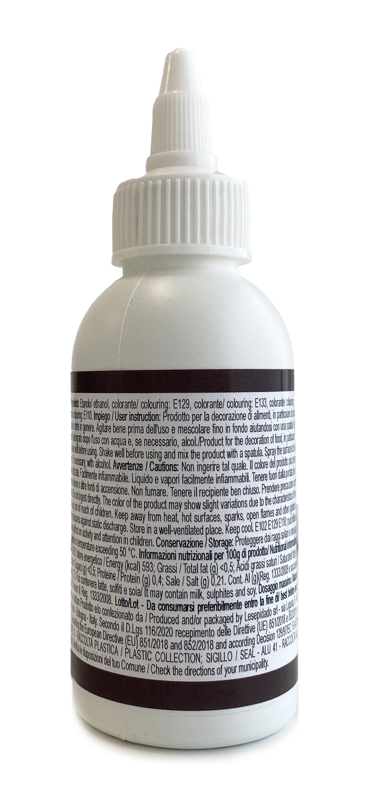 Colorante alimentare Pastello Nero per aerografo a base alcol 75ml