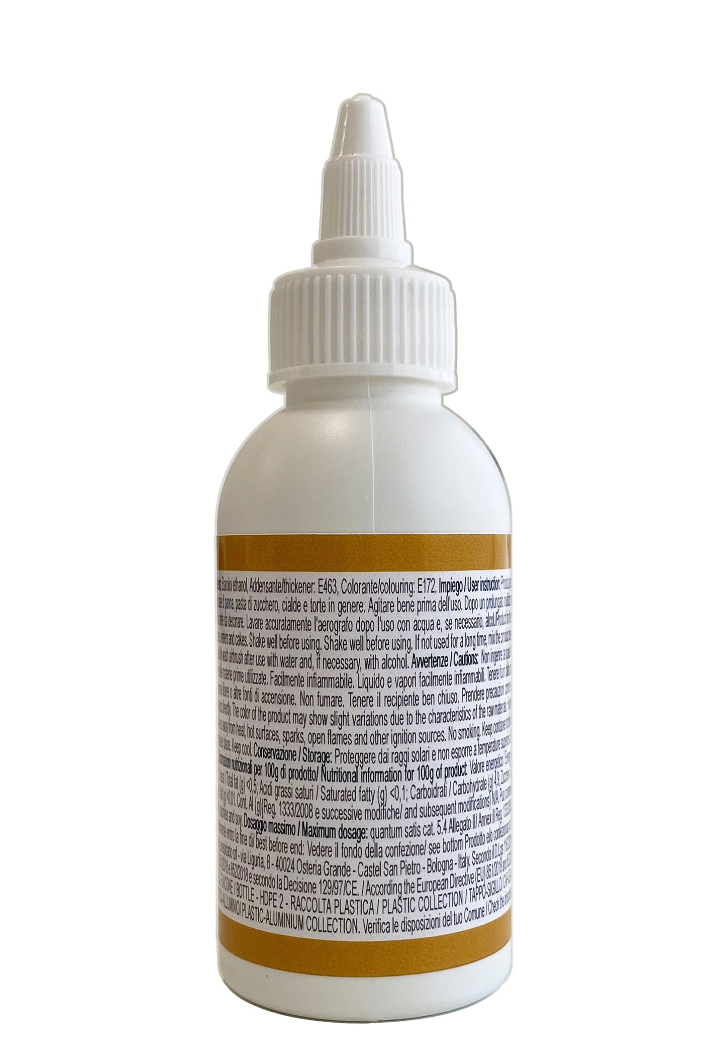 Colorante alimentare Perlato Oro per aerografo a base alcol 100ml