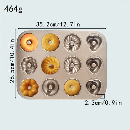1pc Baking Pan, Non-stick Small Plum Flower Shaped Cake Mold, Three Flower Type Donut Mold, Biscuit Bread Oven Baking Mold, Household Cake Mold, Kitchen Accessories, Baking Tools, DIY Supplies